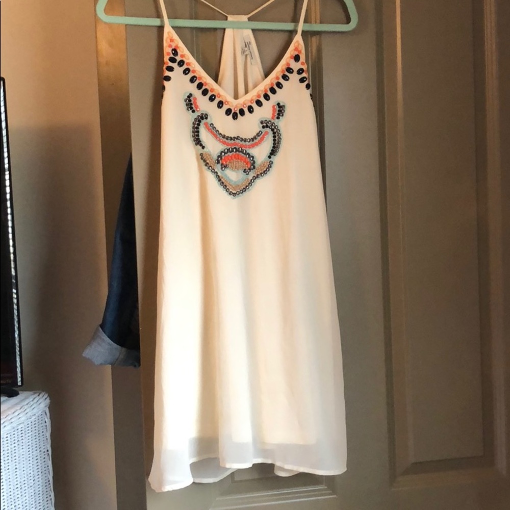 Creamish white shift dress